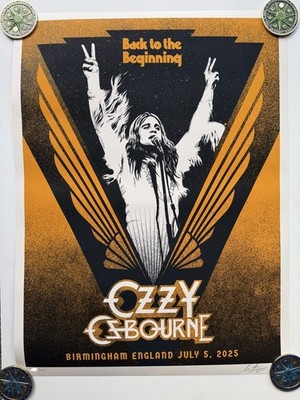 Ozzy Osbourne Back to the Beginning Poster xx/500 SIGNED OBEY