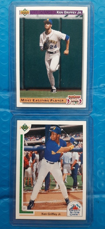 Ken Griffey Jr 1992 Upper Deck Diamond Skills & 1991 Upper Deck All Star #87F