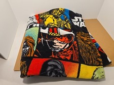 2 Star Wars Fleece Pillowcases Throwback Comic Book Style Darth Vader Luke Set