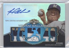 2012 Topps Triple Threads Relics Sapphire 1/3 Yovani Gallardo #TTAR-13 Auto x0y