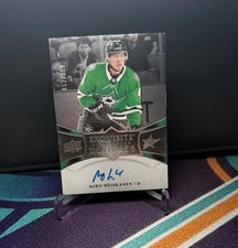 2018-19 UD Ice- Exquisite Collection Platinum Rookies Update Miro Heiskanen Auto