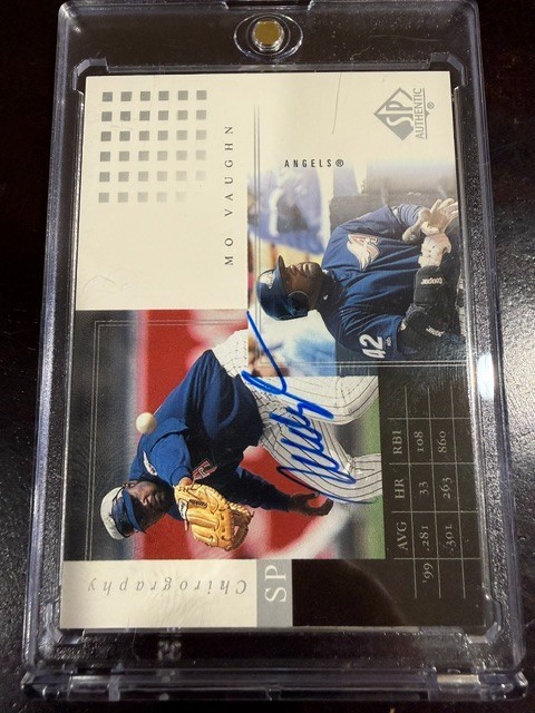 2000 Upper Deck Mo Vaughn AUTO Chirography SP #MV