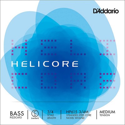 D'Addario HP615 Helicore Pizzicato 34 Size Double Bass C (ext. E) String Medium