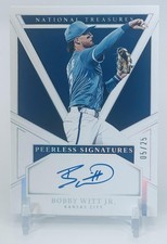 2025 National Treasures Bobby Witt Jr Peerless Signatures Holo Silver #/25
