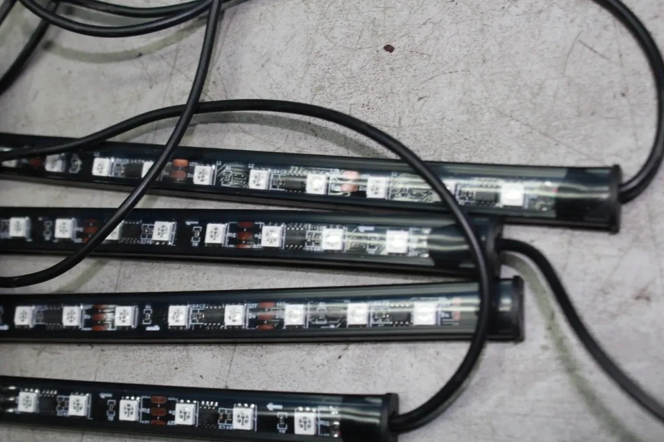 Auto LED tira luz 4pcs 72 LED DC 12V multicolor coche interior - Imagen 2 de 4