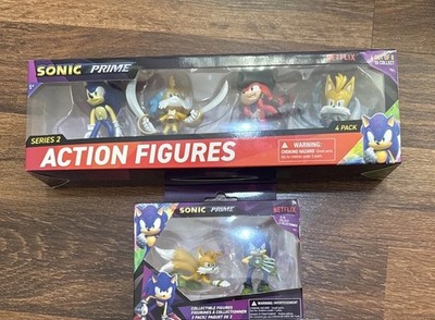 Sonic Prime & Sonic 3 Movie Action Figure Lot   Super Sonic, Shadow, Knuckles |