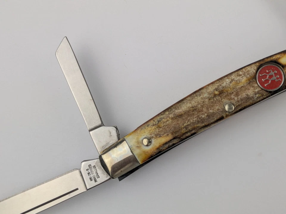 Vtg JA Henckels Hand Forged Congress 4 Blade Pocket Knife Stag Handles Minty - Image 4 of 4