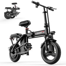 ASKGO Electric Bike for Adults, 500W Motor, 20 MPH Max Speed 14" Folding Ebike
