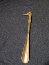 Solid Brass Duck Head Shoe Horn 10 Vintage Retro 1983