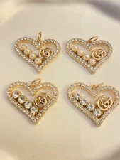 Lot Of 4 Gucci Zipper Pull Button Stamped Charms