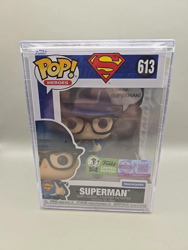 ECCC Superman LE 1500 Pieces Funko Pop #613 CON STICKER Fast Ship - Hard Stack