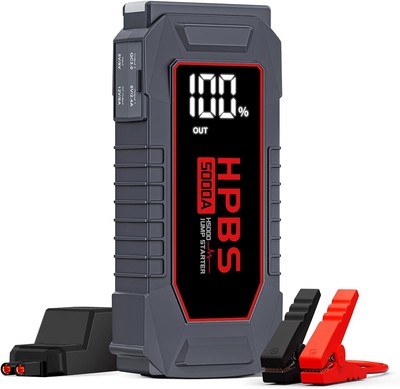 Car Jump Starter - 5000A Peak Battery Pack for Up to All Gas... 