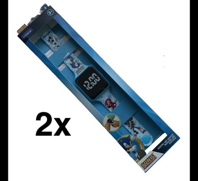 2x SONIC Digital LED Watch For Kids. Blue Multicolour By Lexibook. New.