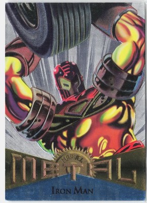 1995 Metal Marvel #23 Iron Man Silver Flasher