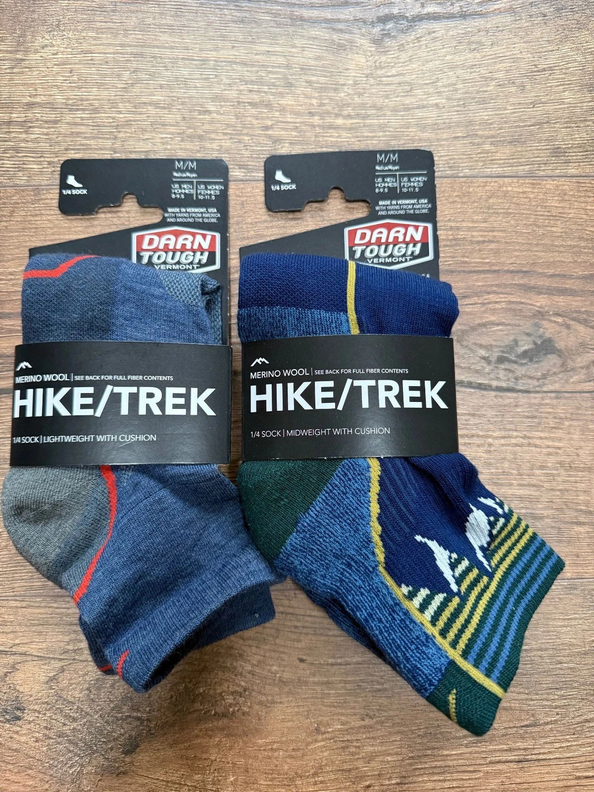 Darn Tough 2 Pairs Hiker Cushion Quarter Socks Men's Size 8-9.5 NWOT
Opens in a new window or tab