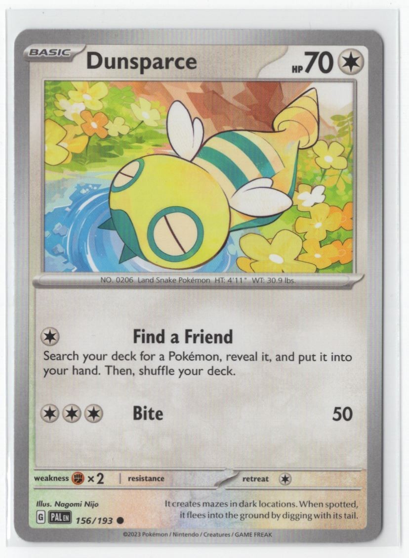 Pokemon Paldea Evolved 156/193 Dunsparce