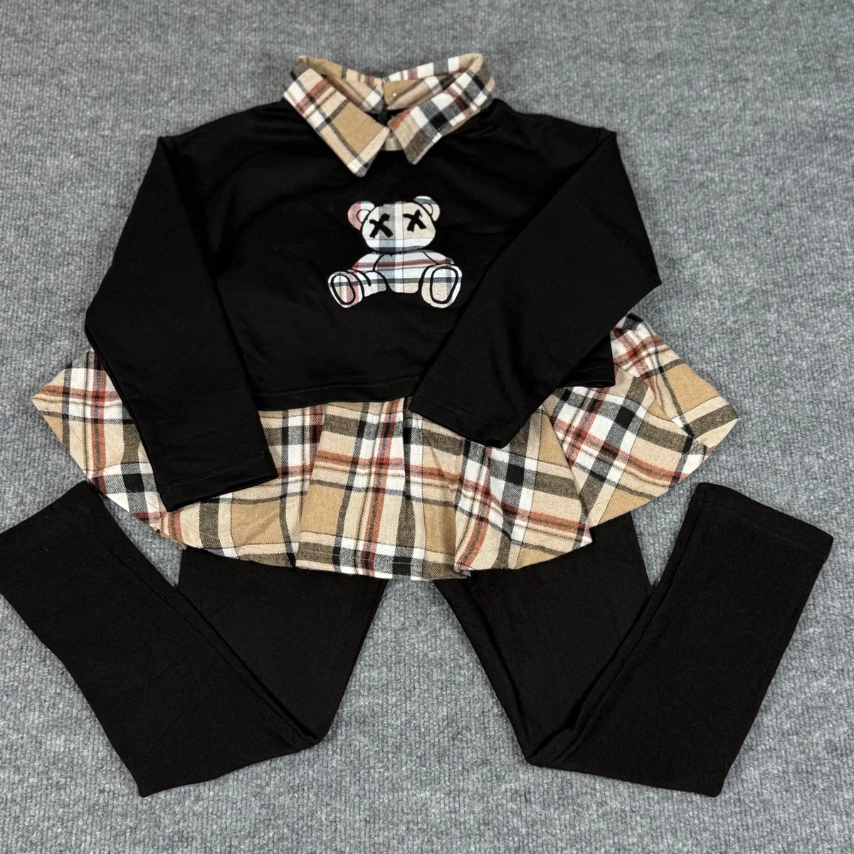 Conjunto De Ropa Para Muñecas De 28-32 Cm: Blusa Y Leggings Con Estampado De Cerezas, 100% Algodón Certificado, Regalo Artesanal Para Niños