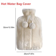 2L Hot Water Bottle Cover Rubber Hot Water Bags Winter Plush Hand & Feet Warmer 