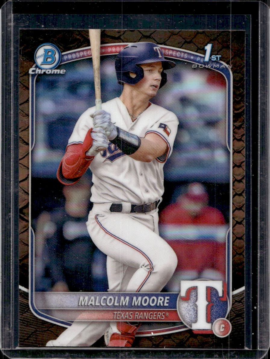 Malcolm Moore 2025 Bowman Chrome #BCP-129 Reptilian Refractor