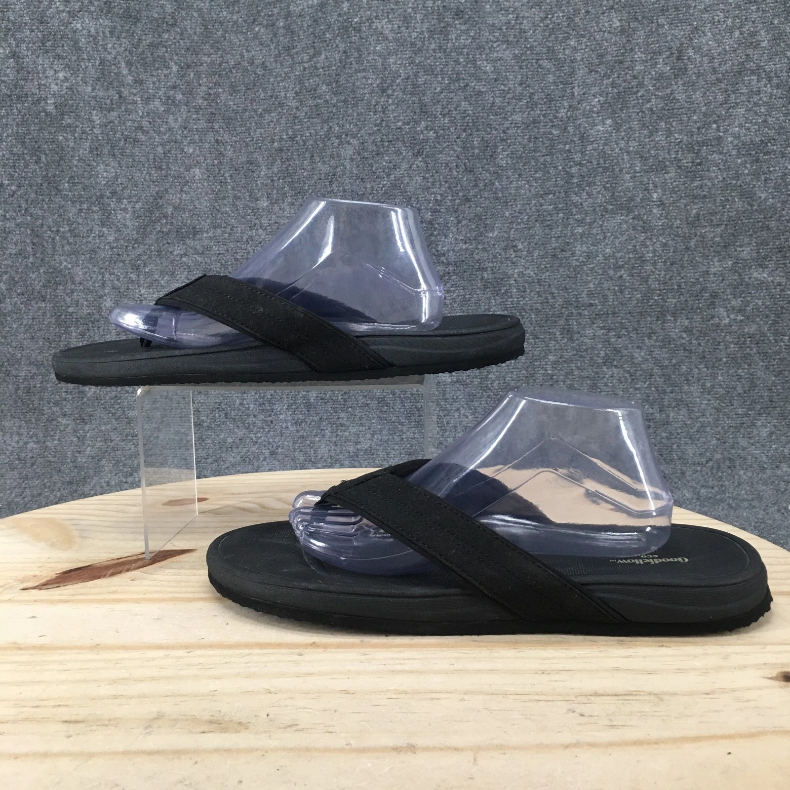 Goodfellow & Co. Sandals Mens 13 Flip Flop Black Toe-Post Comfort Casual Flats