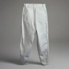 80s Gitano Express White Ribbed Denim Carpenter Jeans Pants -Sz 5/6 - Waist 24"