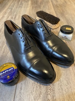 John Lobb City Black Cap Toe Oxford Shoe UK 7.5 E/ US 8.5 E | eBay
