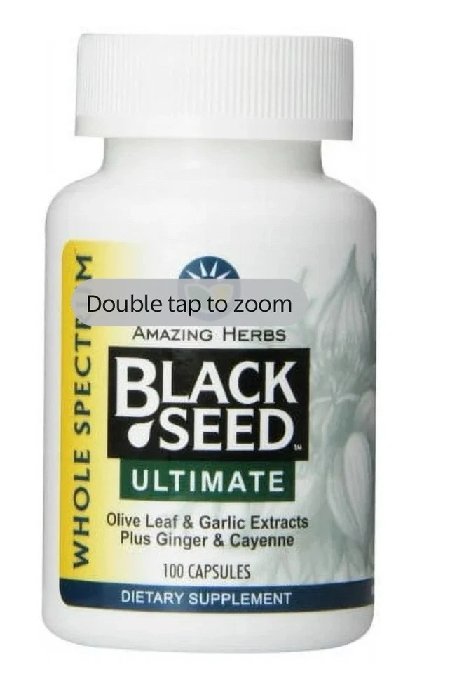 Paquete de 4 increíbles hierbas semillas negras Ultimate Defense Formula 100 tapas Foto 2 de 4