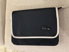 Lacoste Navy Messenger Bag Zip Magnetic Closure Inner Pockets Classic Casual