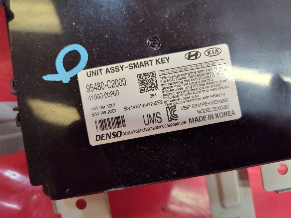 Hyundai Sonata 2015-2019 botón de encendido módulo llave inteligente llavero bloqueo vaso conjunto Foto 2 de 4