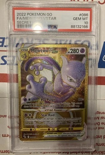 Mewtwo VSTAR (Secret) 086/078 Pokémon GO Holo PSA 10 2022 Gem Mint Secret