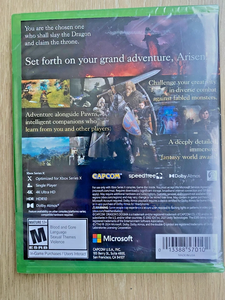 Dragon's Dogma II 2 XBox Series X US Version New Sealed Fast USA Ship w Tracking - Image 2 of 4