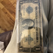 1923 $1 ONE DOLLAR HORSE BLANKET SILVER CERTIFICATE LARGE NOTE Circulated
