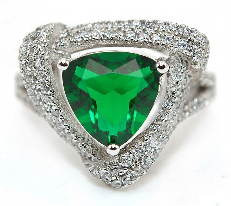 2CT Heat Treated Green Tourmaline 925 Sterling Silver Ring Jewelry Sz 6 F8-1