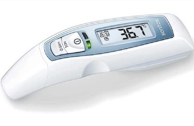 Sanitas SFT65 Multifunktionsthermometer Stirn Ohr Oberflächentemperatur LED 6in1