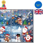 Easy-Apply Christmas Decor - 10 Reusable Window Stickers Featuring Holiday Icons