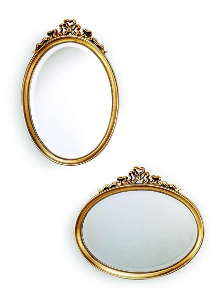 Klassischer Design Spiegel Wandspiegel Oval 67X77Cm HäNgespiegel Barock Rokoko-image