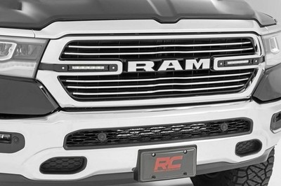Dodge Dual 6in LED Grille Kit Chrome Series 19-22 for RAM 1500 -Rough Country