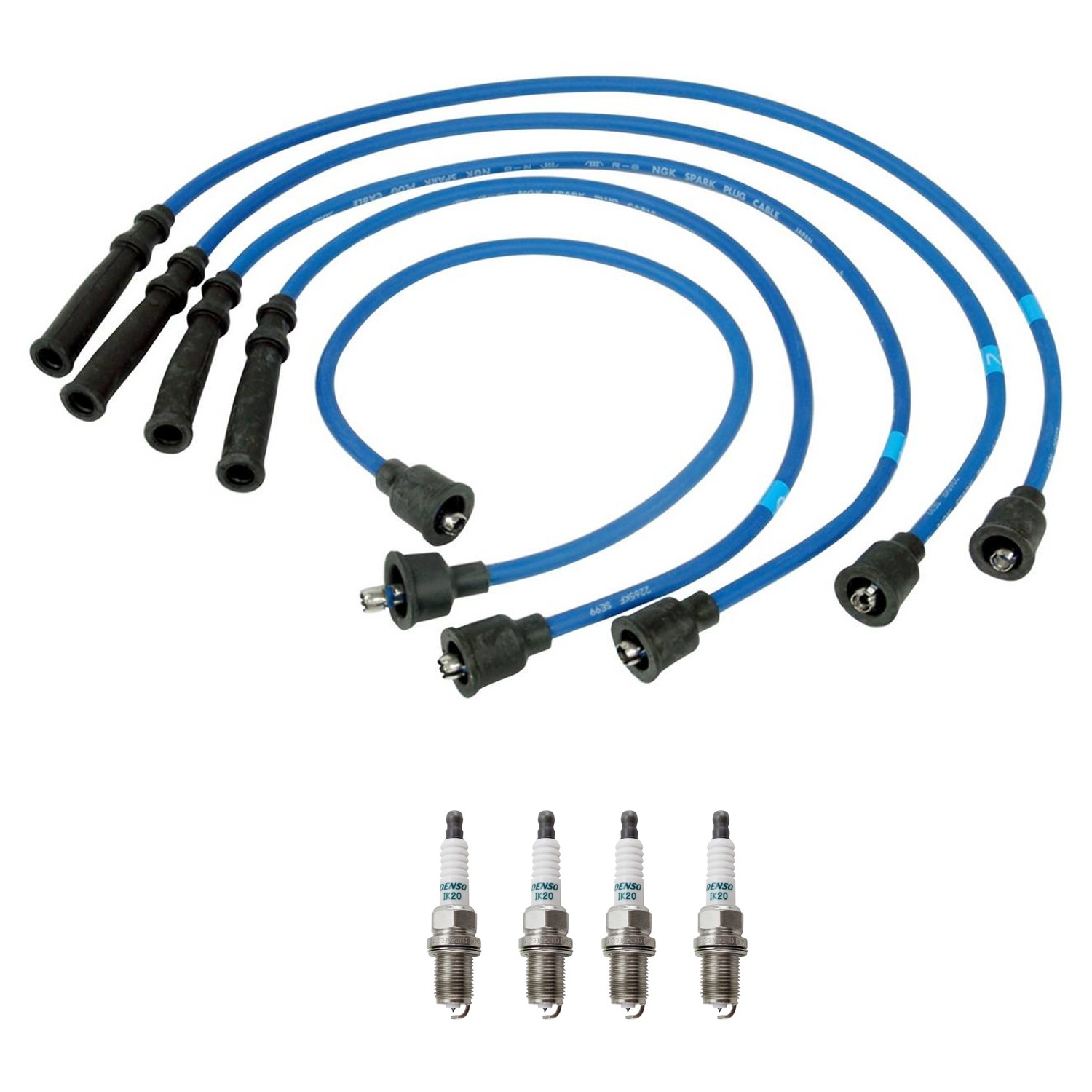 NGK Wire Set  Denso 4 Iridium Power Spark Plugs Kit for Sidekick Tracker 1.6 L4