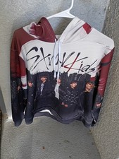 Stray Kids Graphic Print Hoodie Featuring The K-Pop Group Members.
