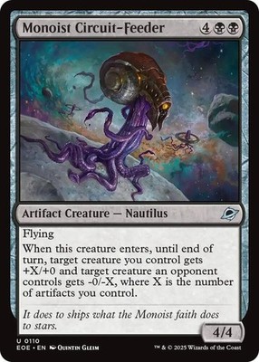 NM Foil Monoist Circuit-Feeder, MTG, Edge of Eternities, Magic, 110