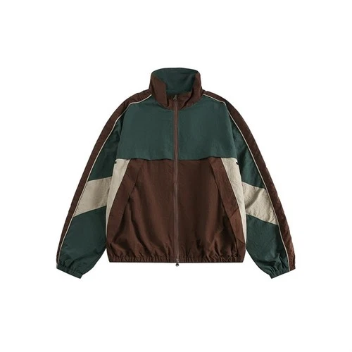 Men Women Vintage Patchwork Jacket Windbreaker Hip Hop Streetwear Harajuku Coat video thumbnail