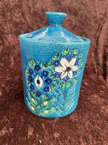 Vintage Turquoise cookie  Jar. Rosenthal Netter Inc - Mid Century