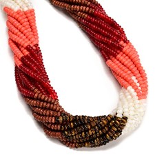 05 Multi-color Gemstone Smooth Rondelle Beads Size 2x4mm 15'' Strand