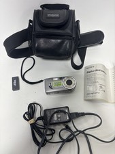 Sony Cyber-shot DSC-P10 5MP Digital Camera Kit Case AC Adapter Manual Untested