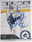 EDDIE LACK SIGNED 14-15 UPPER DECK VANCOUVER CANUCKS CARD AUTOGRAPH AUTO!!!