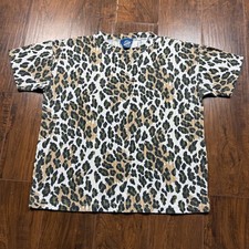 Vintage Jordache Concepts Shirt Mens Medium Leopard Print Shirt Made In USA 80s