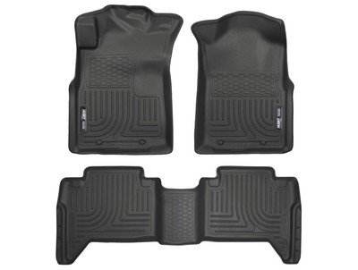 #ad Husky Weatherbeater Mats Fit 05 15 Tacoma Dbl Cab Frnt 2nd Blk Incl Footwell Cvg $149.99