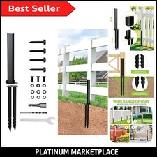 Rust-Resistant 85cm Fence Post Repair Stakes - Strong Support for Wooden Fences