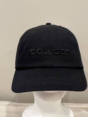 Coach Black Black Embroidered Adjustable Baseball Cap Hat, M  display picture 2