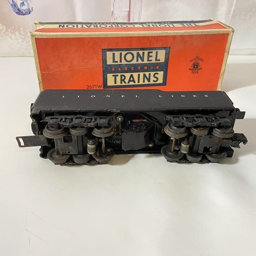 LIONEL 2671WX LIONEL LINES WHISTLE TENDER Black O gauge Postwar Original Box - Picture 8 of 14